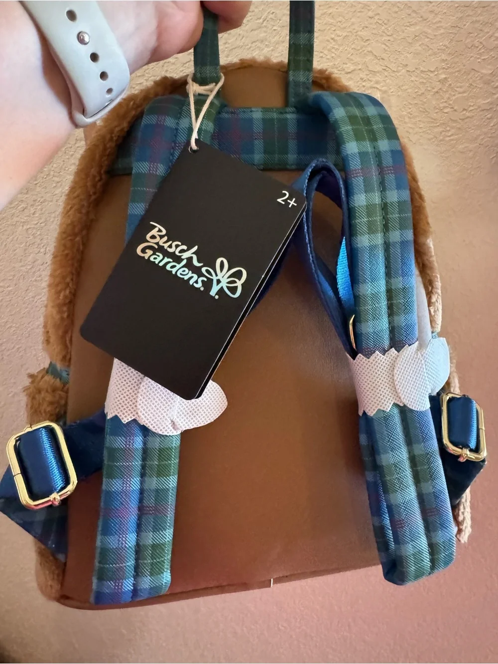 Loungefly Plush Highland Cattle Backpack - Brown with Pink Horns